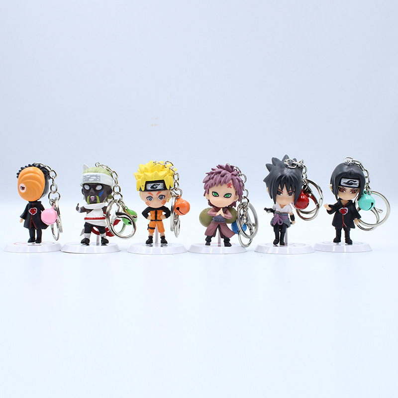 naruto anime figure keychain 6-10cm price for 6 pcs/set