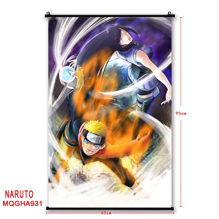 Naruto Anime plastic pole cloth painting Wall Scroll 60X90CM