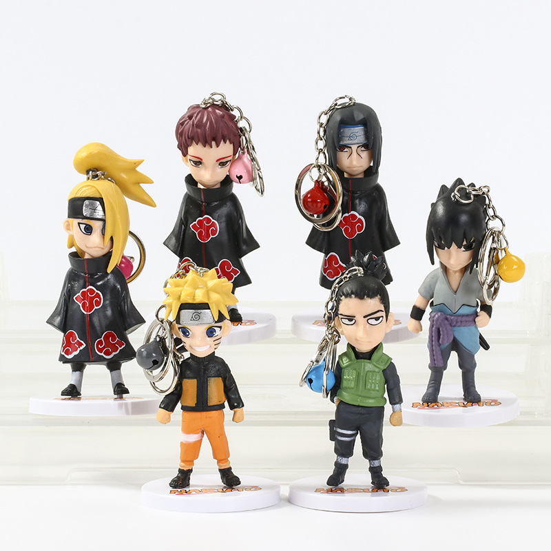 naruto anime figure keychain 6-10cm price for 6 pcs/set