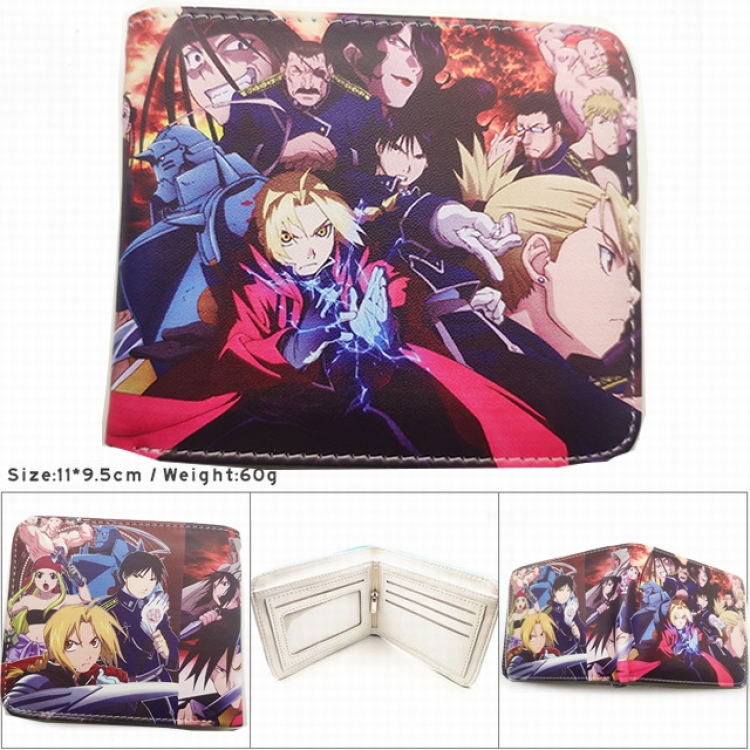 Fullmetal Alchemist Anime color picture two fold Short wallet 11X9.5CM 60G HK692