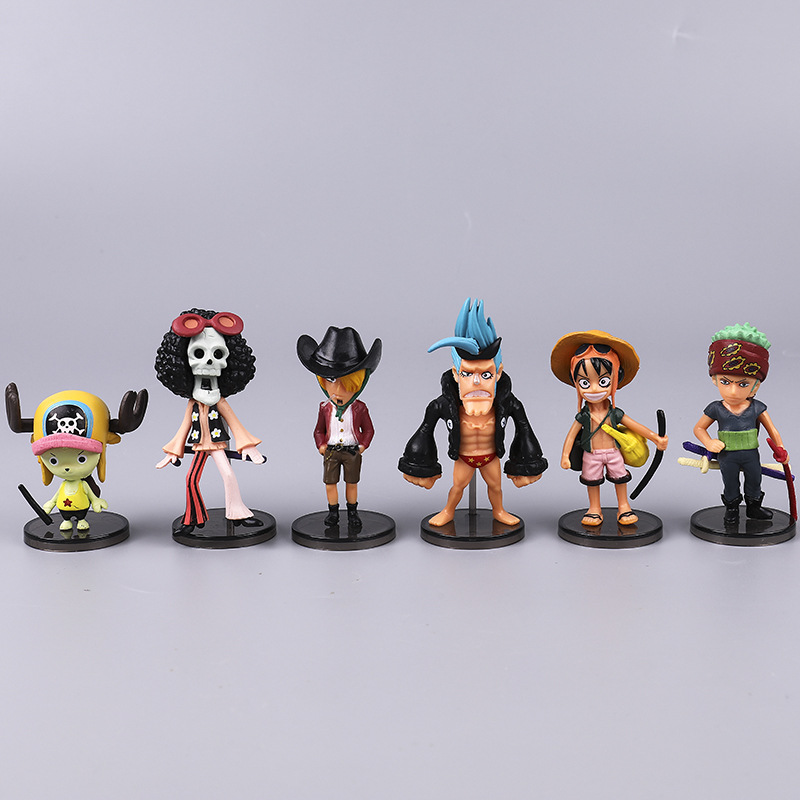 one piece anime figure keychain 6-10cm price for 6 pcs/set