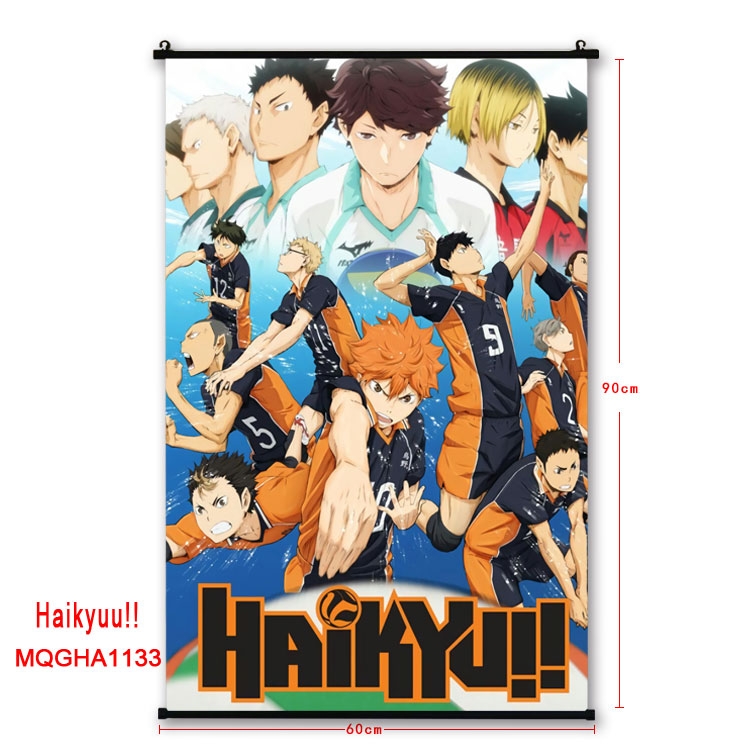 Haikyuu!!Anime plastic pole cloth painting Wall Scroll 60X90CM