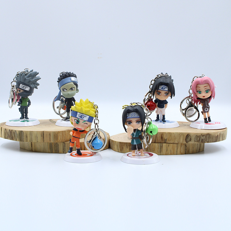 naruto anime figure keychain 6-10cm price for 6 pcs/set