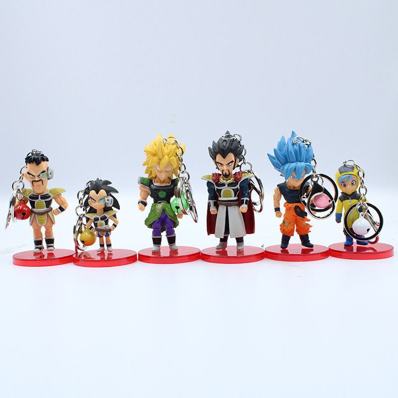 dragon ball anime figure keychain 6-10cm price for 6 pcs/set