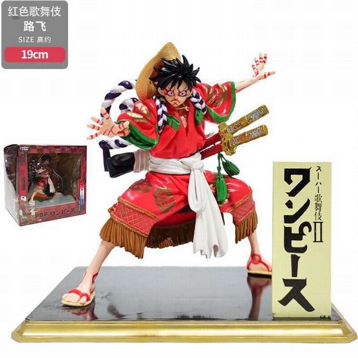 2 Colors One Piece POP Kabuki Edition Luffy Model Anime PVC Figure Toy