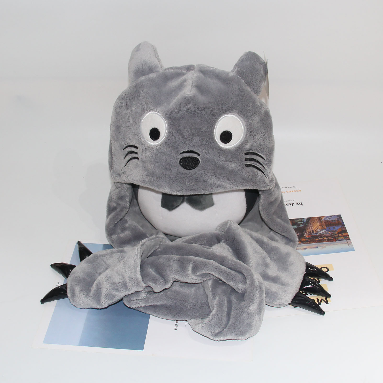 totoro anime cap glove scraft set