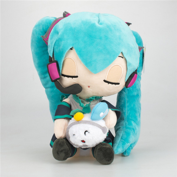 Hatsune Miku VOCALOID with Cat Japanese Cartoon Cosplay Stuffed Doll Anime Plush Toy 13 inches