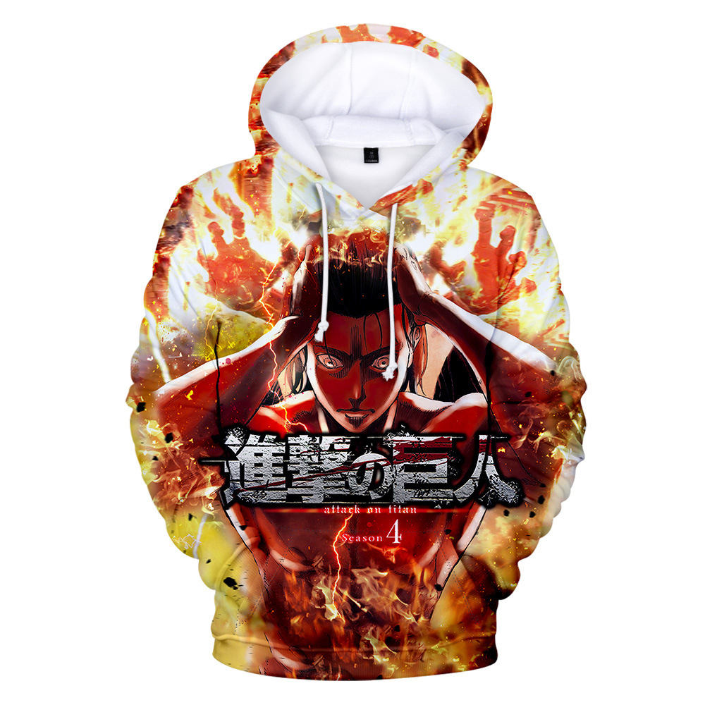 attack on titan anime 3d printed hoodie