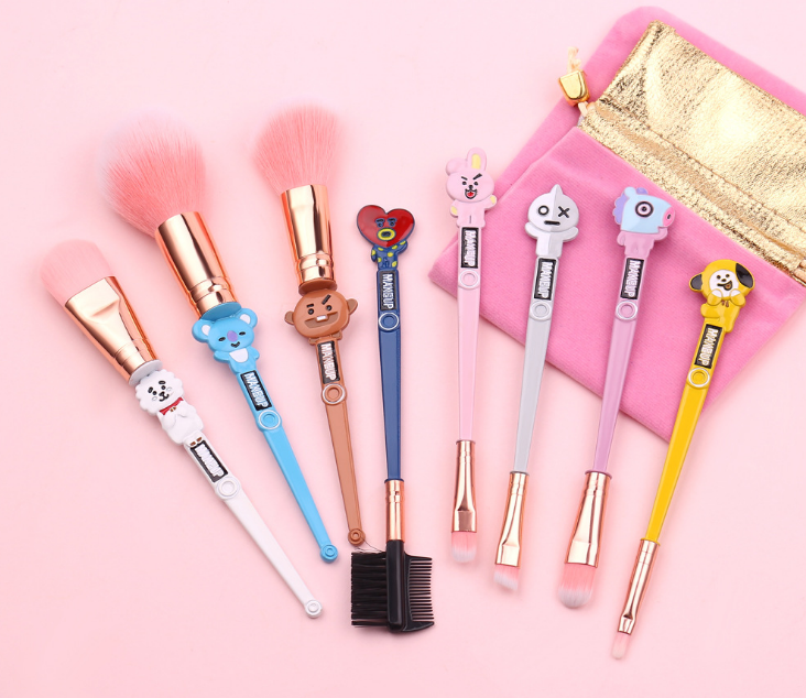 BTS makeup brush set