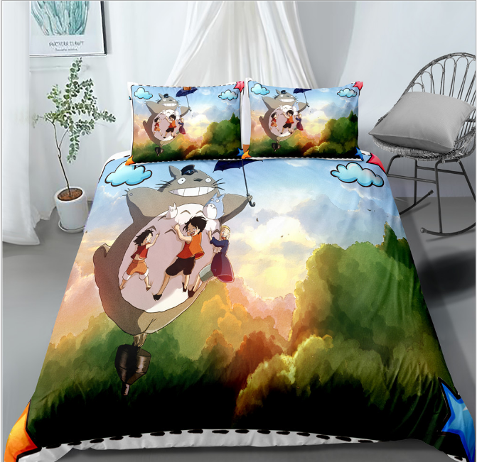 totoro anime bed sheet set US-FULL200cm×229cm