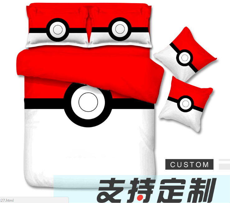 pokemon anime bed sheet set 160*230cm