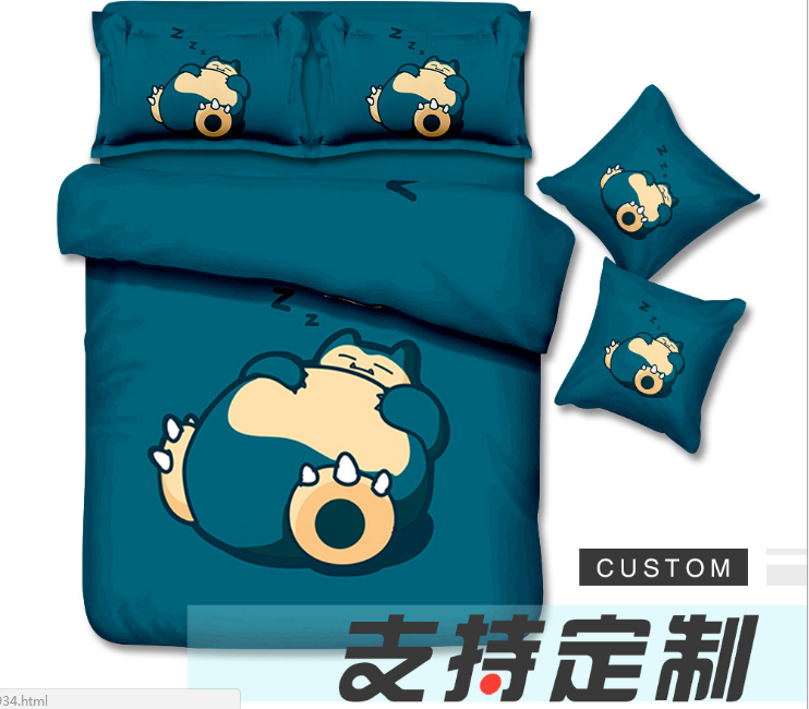 pokemon anime bed sheet set 160*230cm