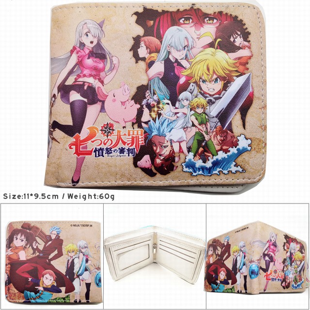 The Seven Deadly Sins Colorful Printing Anime PU Leather Fold Short Wallet