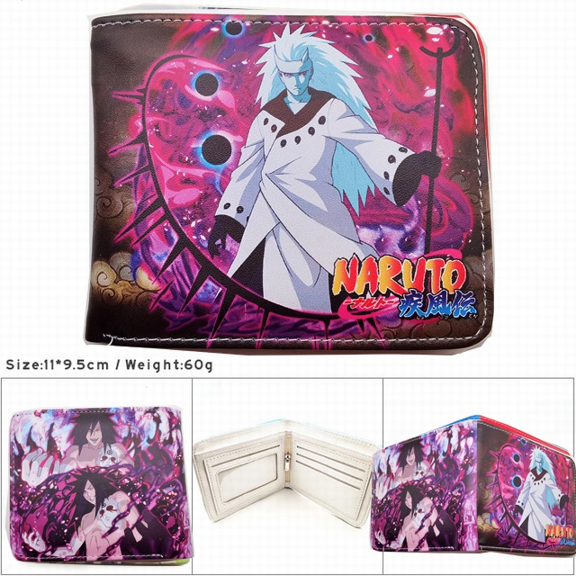 Naruto Rikudō Sennin Colorful Printing Anime PU Leather Fold Short Wallet