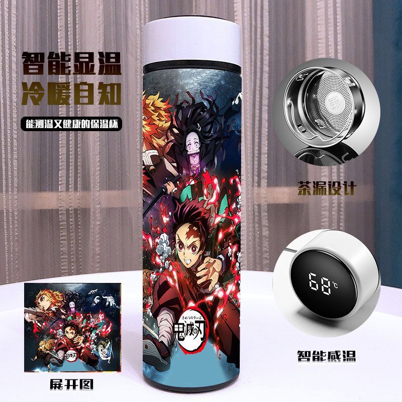 8 Styles Demon Slayer: Kimetsu no Yaiba Smart Temperature 304 Stainless Steel Insulation Cup