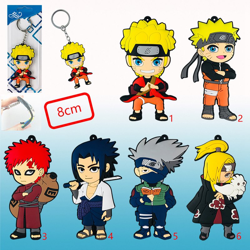 6 Styles Naruto Anime Keychain