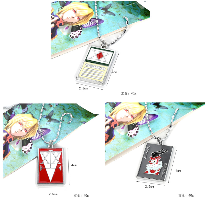 3 Styles HUNTER×HUNTER Japanese Cartoon Alloy Anime Necklace
