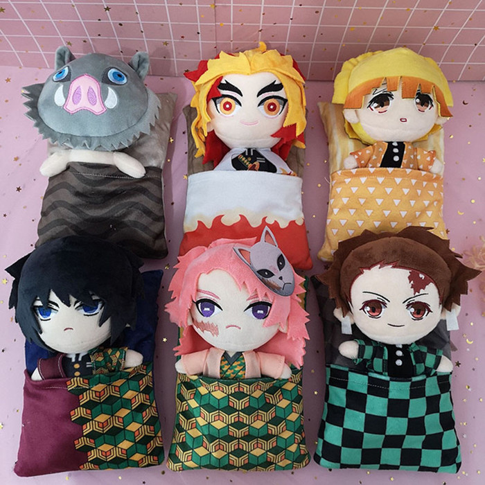 9 Styles 20cm Demon Slayer : Kimetsu no Yaiba anime sleep plush doll 8inches Demon Slayer anime sleep plush doll Plush Toys