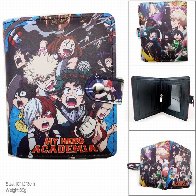 2 Styles My Hero Academia Colorful Printing Anime PU Leather Fold Short Wallet