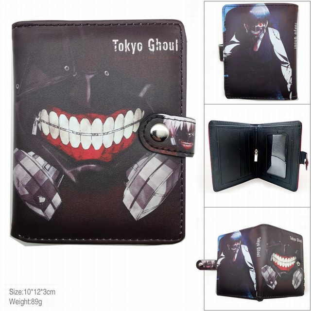 Tokyo Ghoul Colorful Printing Anime PU Leather Fold Short Wallet