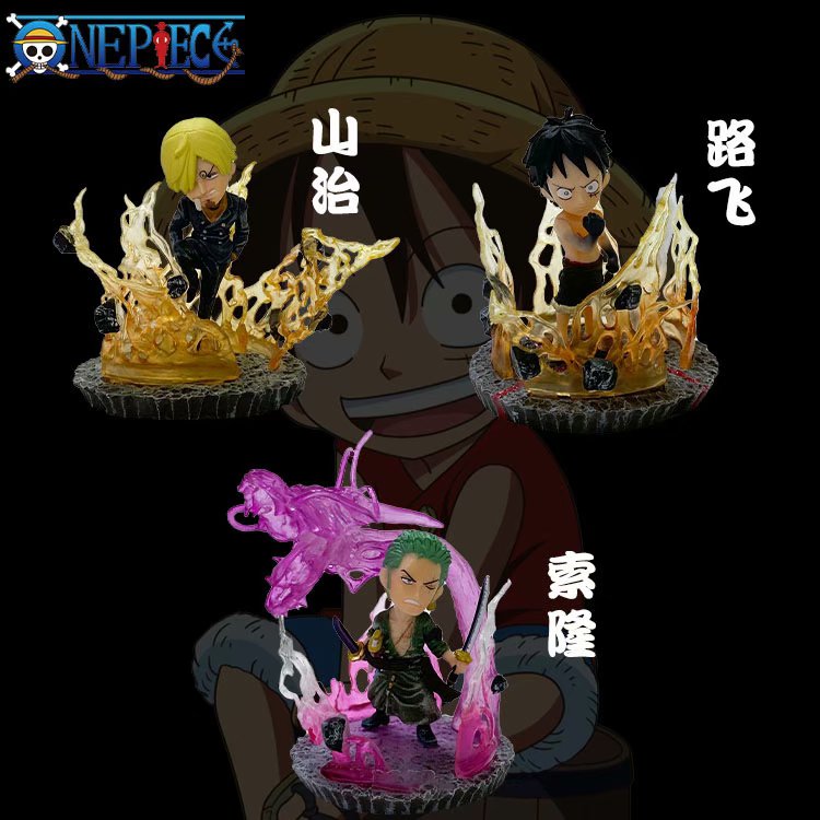 One Piece Luffy Sanji Zoro Cosplay Cartoon Model Toys Statue Collection Anime Action PVC Figure