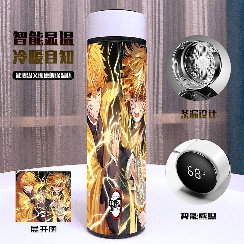 2 Styles Demon Slayer: Kimetsu no Yaiba Smart Temperature 304 Stainless Steel Insulation Cup