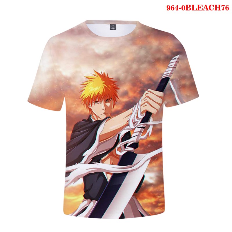 bleach anime 3d printed tshirt
