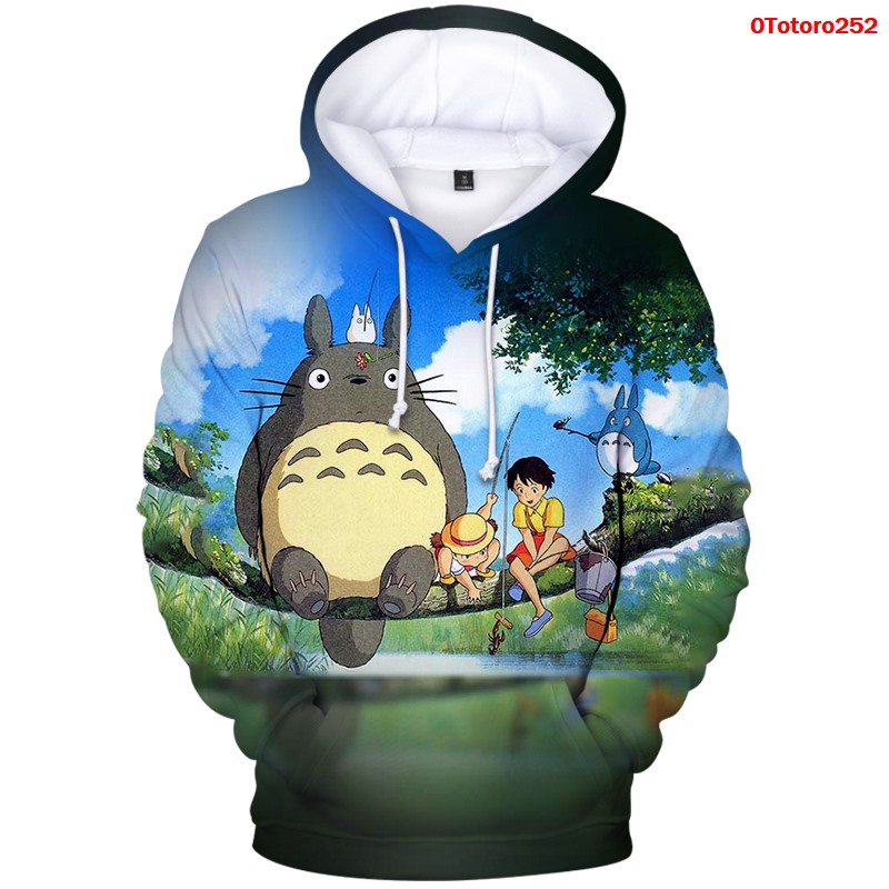 totoro anime 3d printed hoodie