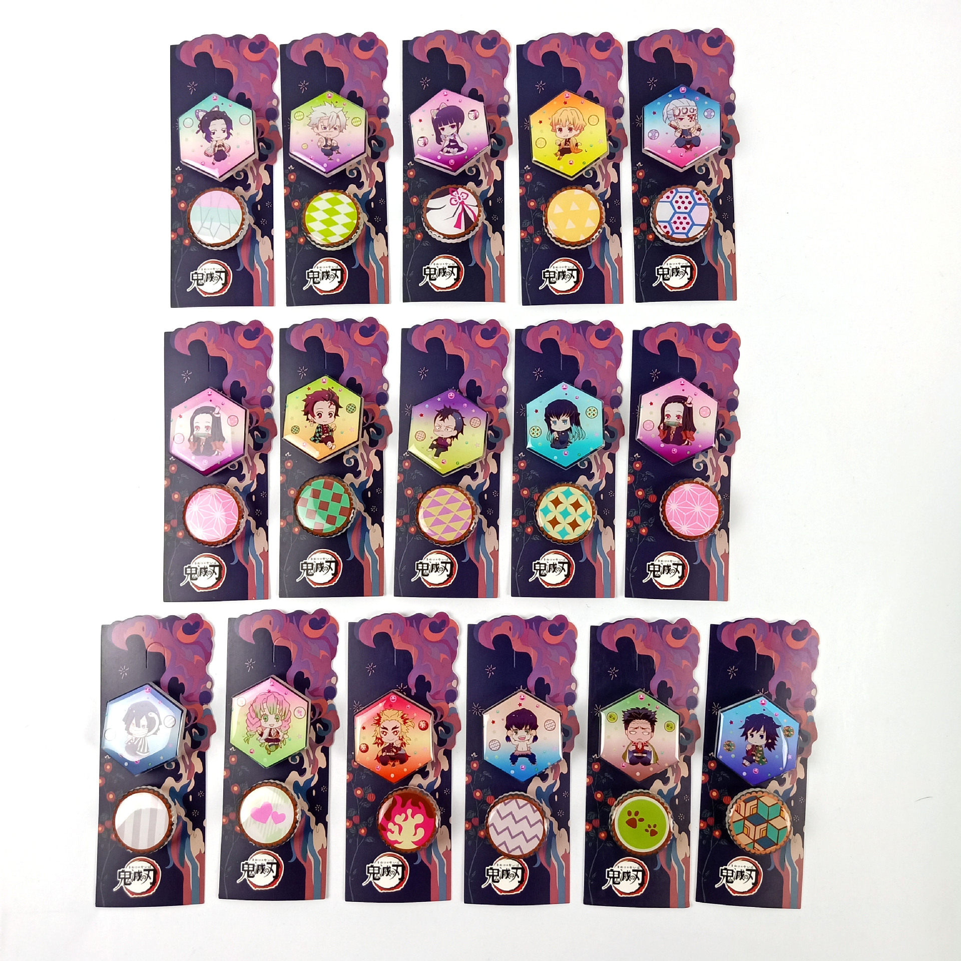 demon slayer anime pin set random selection