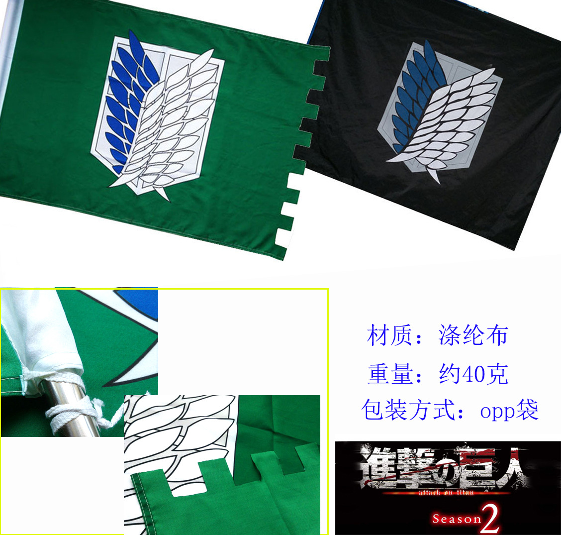 attack on titan anime flag