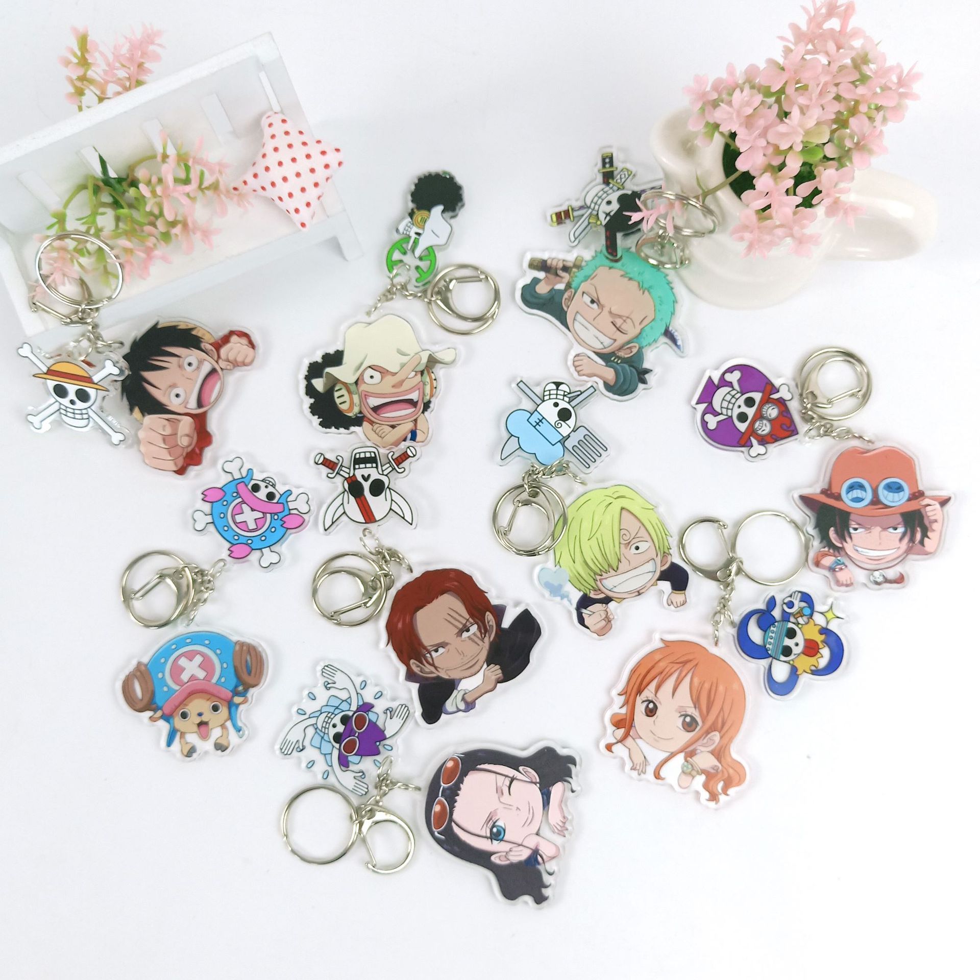 one piece anime keychain random selection