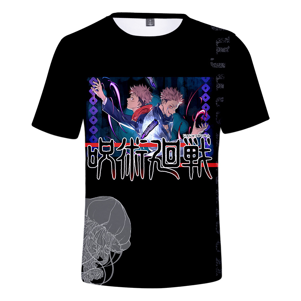jujutsu kaisen anime 3d printed tshirt
