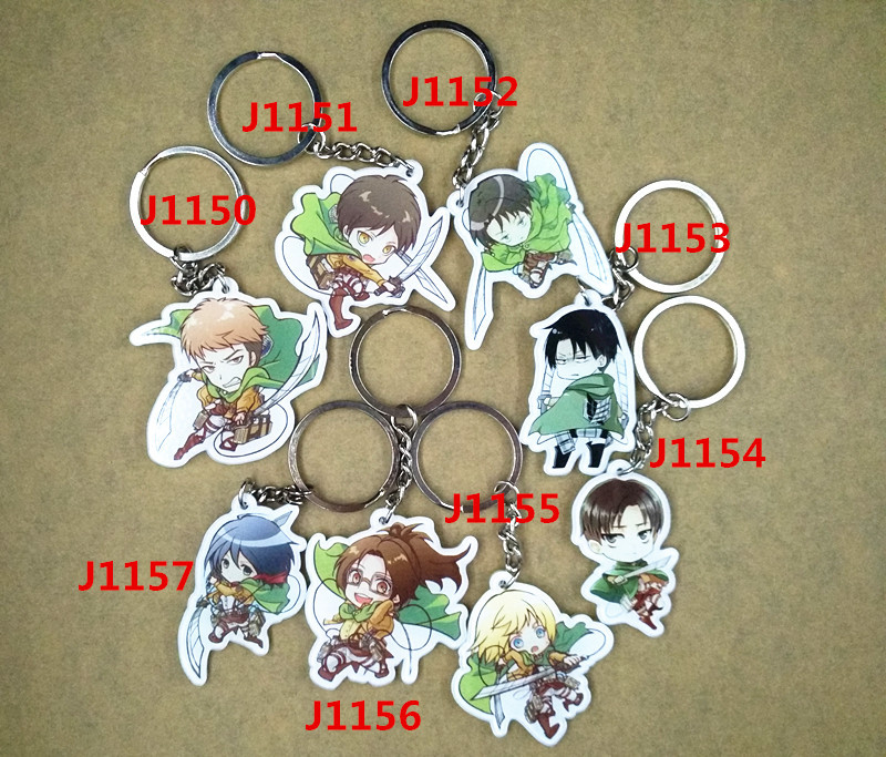 attack on titan anime keychain