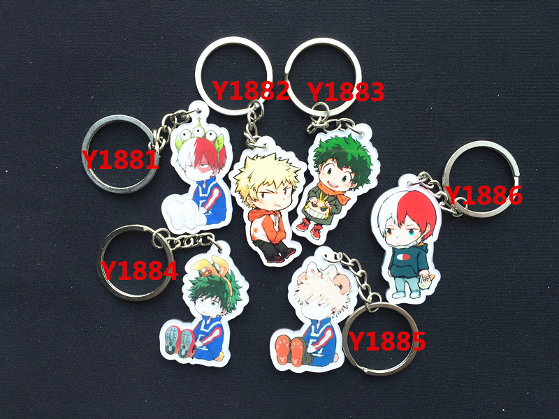 my hero academia anime keychain