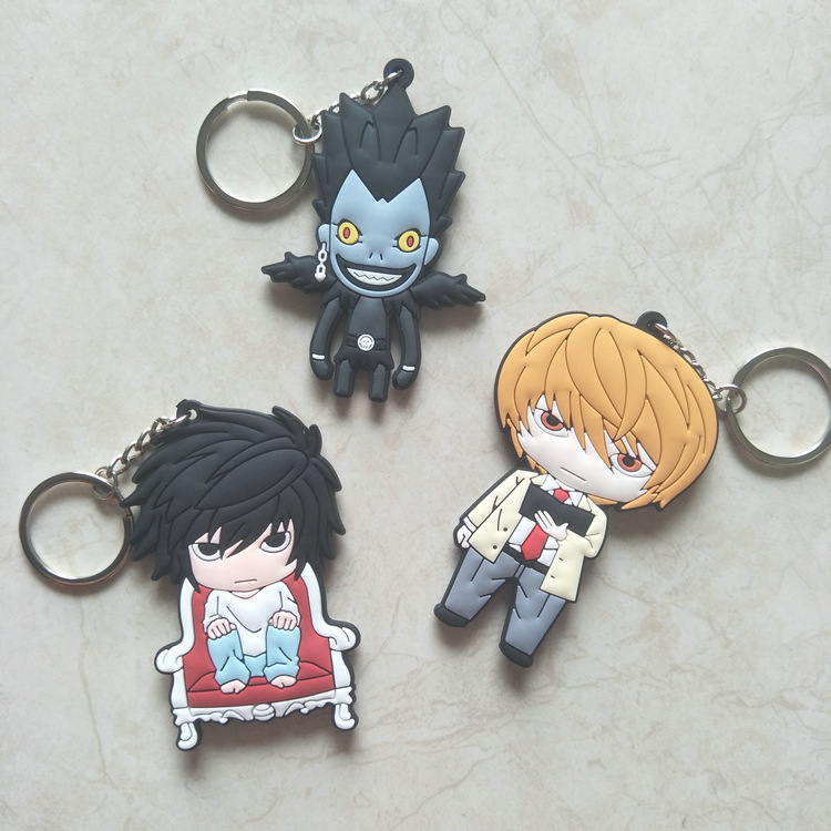 death note anime rubber keychain