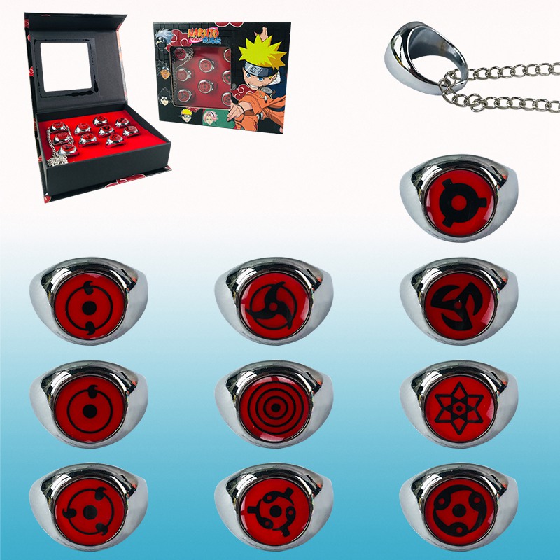 Naruto Cosplay Akatsuki Collector's Edition Ring 10pcs/set