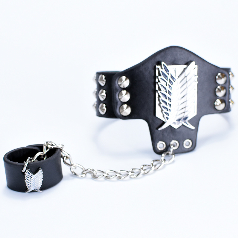 Attack on Titan anime ring&Wristband