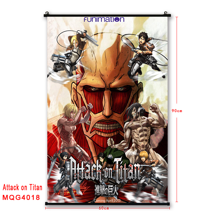 Attack on Titan anime wallscroll