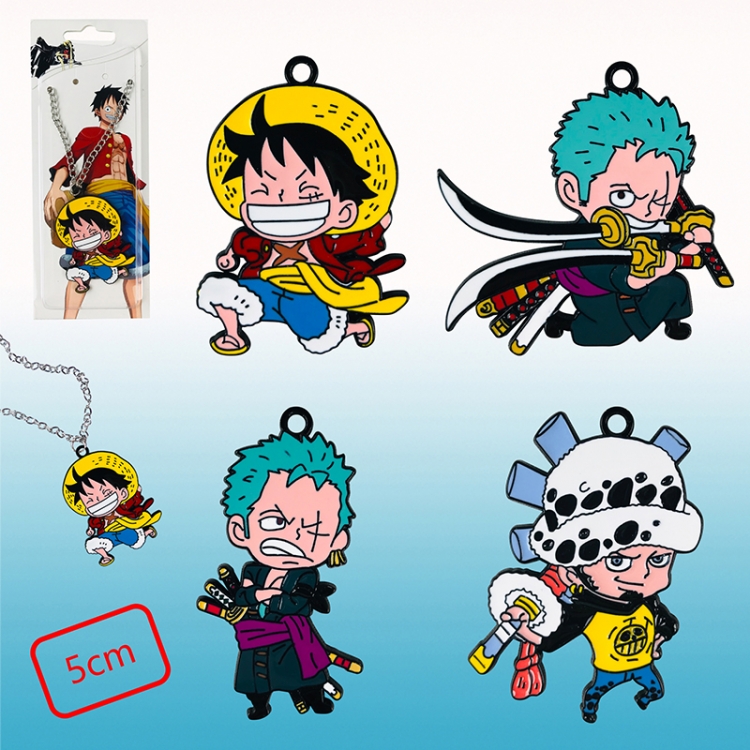 One Piece anime necklace, price for a set of 4 pcs