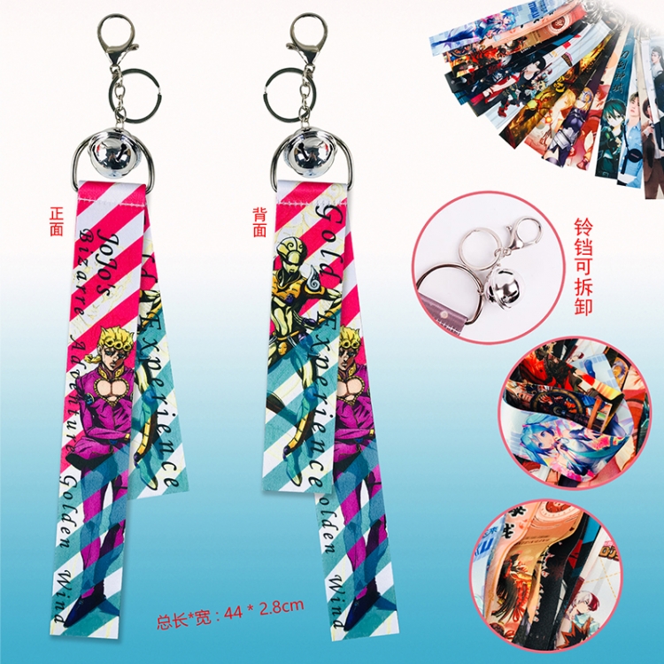 Jojos Bizarre Adventure anime ring ribbon keychain