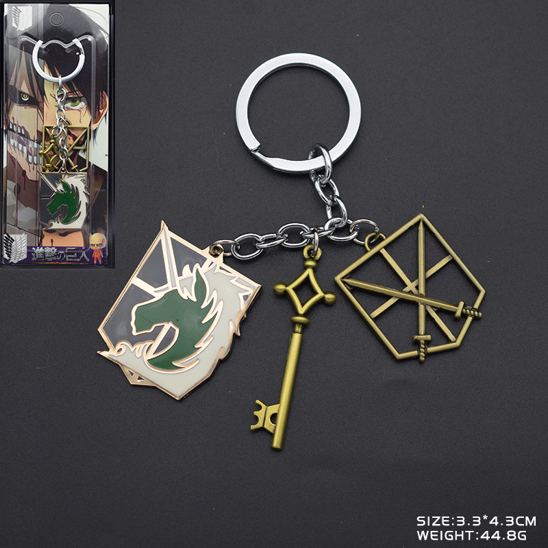 attack on titan anime keychain