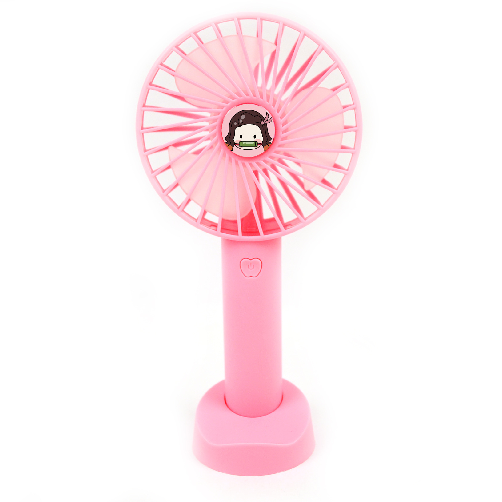 demon slayer anime charge handheld mini fan (size:20*10cm/ usb charging line)