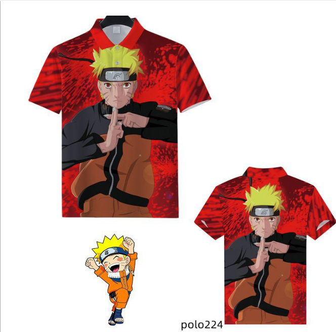 naruto anime 3d printed tshirt