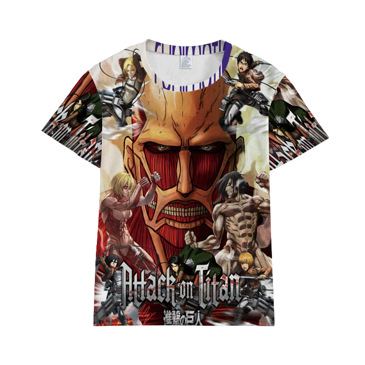 Attack on Titan anime 3D printed T-shirt