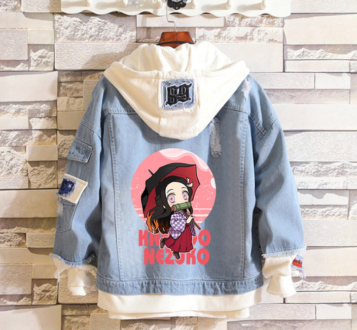 demon slayer anime jean sweater