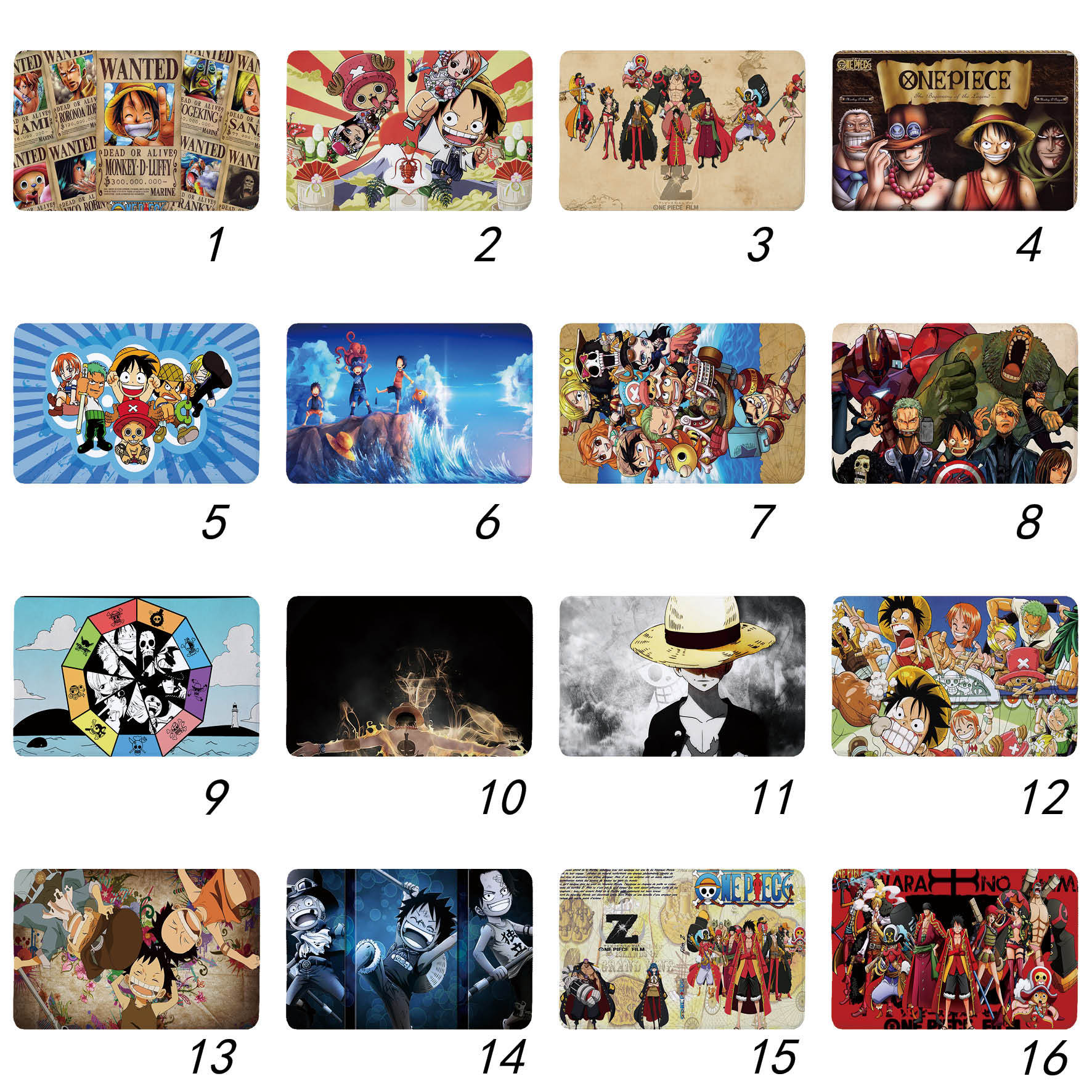 One Piece anime carpet, price for a set of 2 pcs