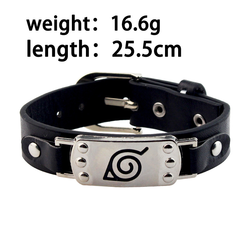 naruto anime  leather bracelet