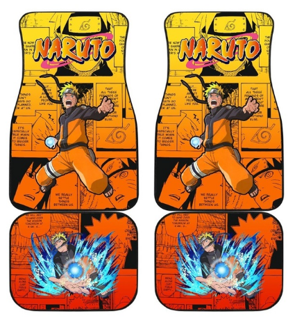 Akatsuki Shield Car Floor Mats for Teen Boys Mens Anime Auto Drive Foot Mat Carpet Accessories price for a set of 4 pcs