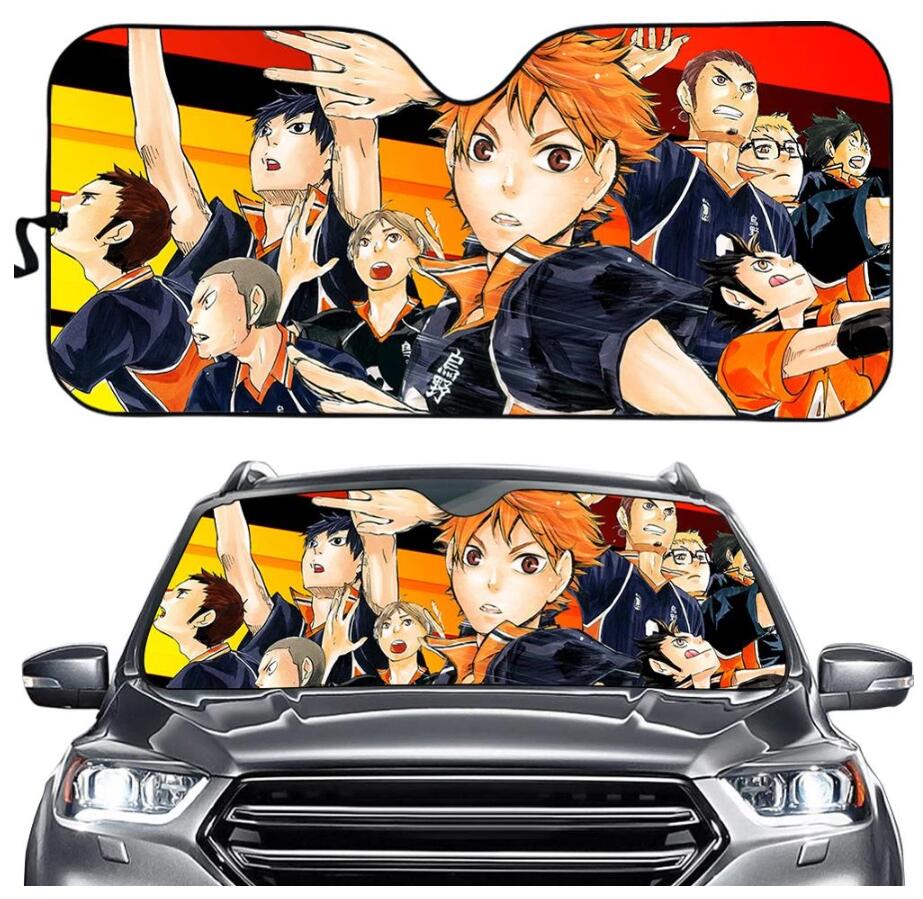 Haikyuu anime printed car windshield sunshade reflector