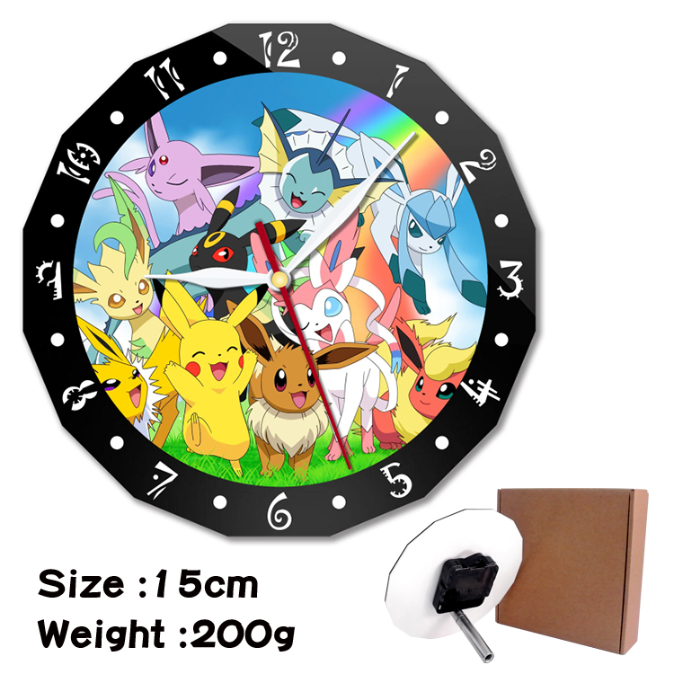 pokemon anime body wall clock